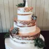 wedding cake with edible gold