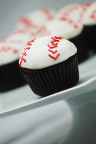 Sport themed cupcakes in Columbus, Ohio