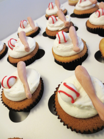 Order Baseball Themed Cupcakes Today