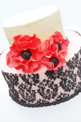 Damask themed graduation cakes