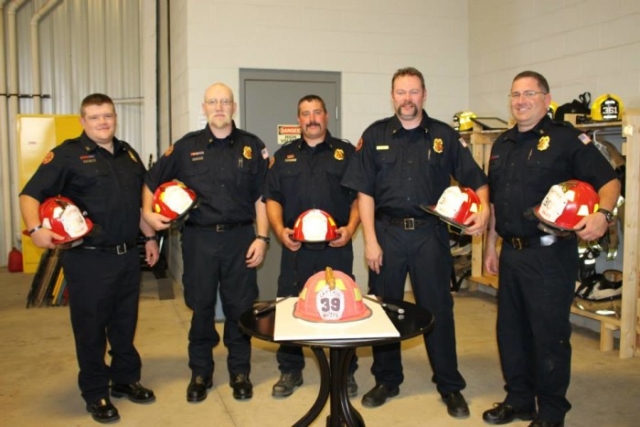 Fire Helmet Cake