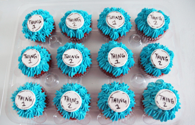 Custom Cat in the Hat Cupcakes