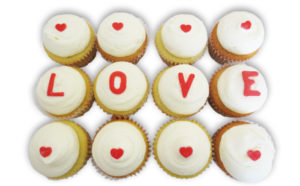 We're delivering Love cupcakes for Valentine's Day