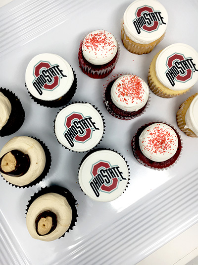 Ohio State Cupcakes