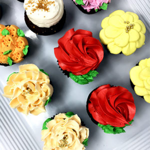 floral bouquet cupcakes
