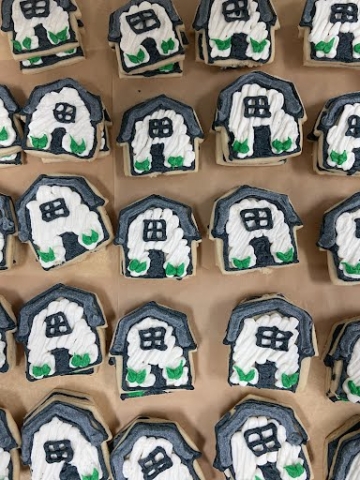 House warming themed iced cookies in Columbus, Ohio