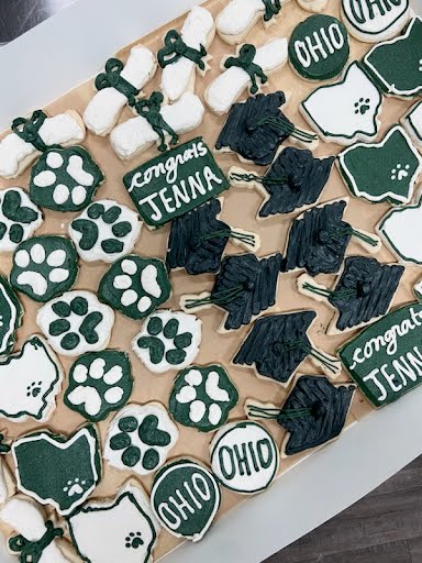 Iced sugar cookies for graduations
