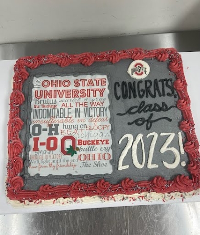 Ohio State University graduation cakes in Columbus, Ohio
