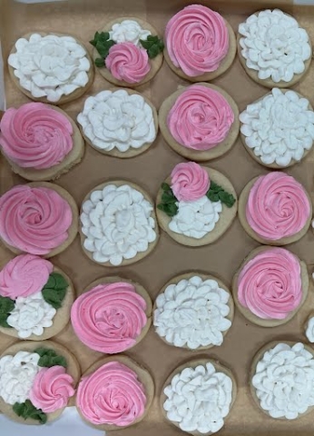 Soft icing sugar cookies for bridal shower or baby shower