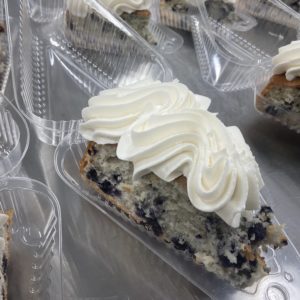 Lemon Blueberry Cake Slice