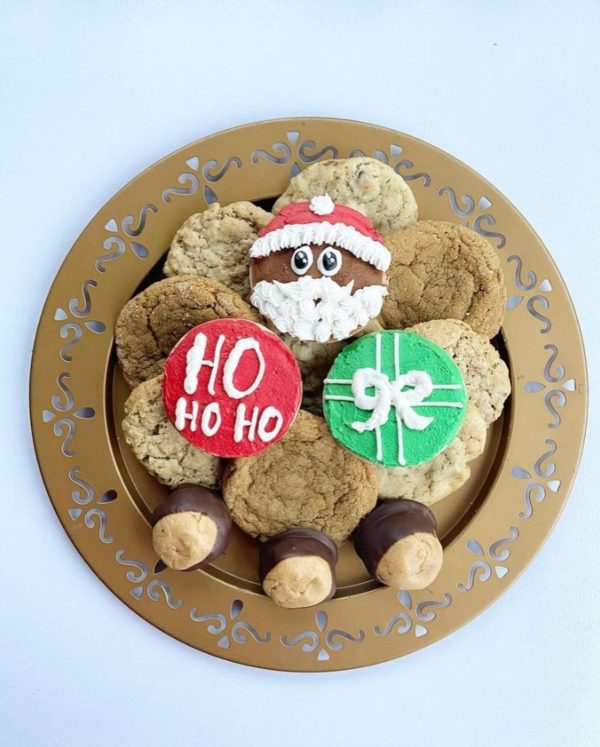 Santa cookie tray