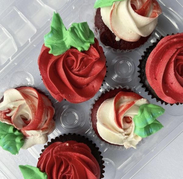 Valentine's Day Rosette Cupcakes