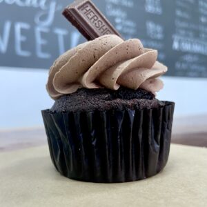 A Triple Chocolate Cupcake