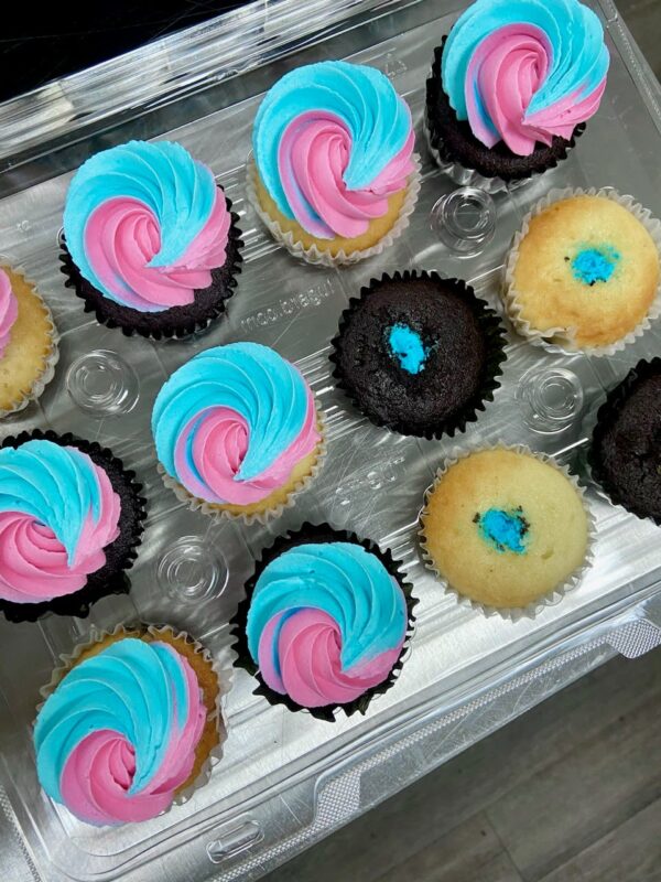 Choose a gender color for the inside of your gender reveal cupcakes