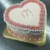 Large Heart shaped cake with pearls