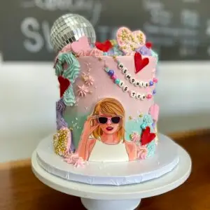 3-layer Taylor Swift themed cake