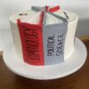 Ohio State book spine college graduation cake