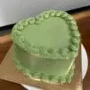 Smooth Heart with green icing color