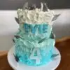 6"/8" textured icing with plastic and fondant decorations