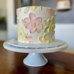 6" Hand painted floral