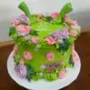 8" Shrek theme with all icing details and fondant ears/front plaque