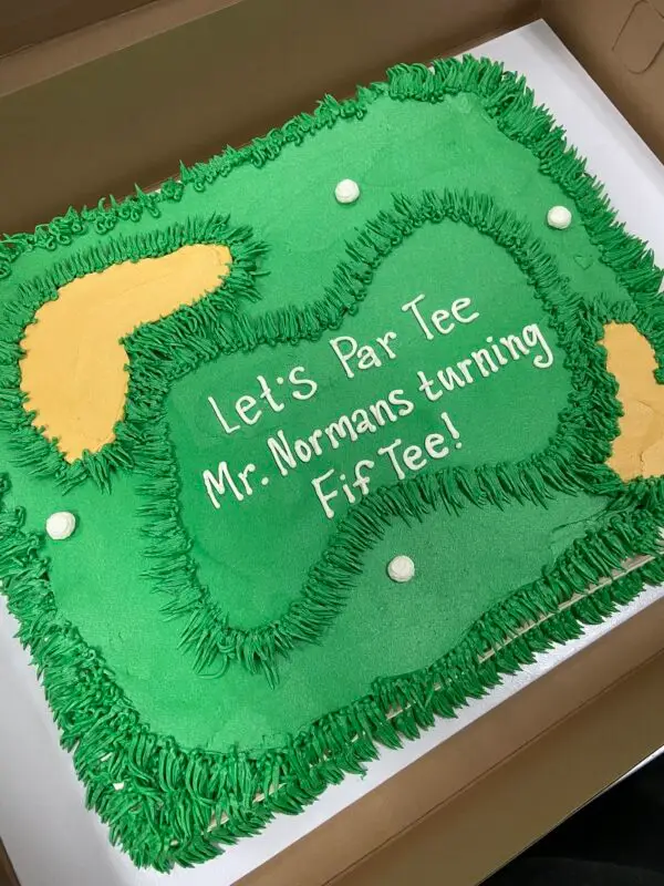 1/2 Sheet cake golf theme