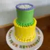 4"/6" with edible image and fondant message on board
