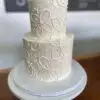 4"/6" with hand drawn floral design