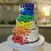 6"/8"/10" rustic line with icing rosettes