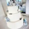 6"/8"/10" rustic line with artificial flowers and plastic toppers