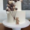 6"/10" bear theme with plastic balls and fondant bear