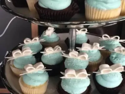 Breakfast At Tiffany's Bridal Shower Cupcakes